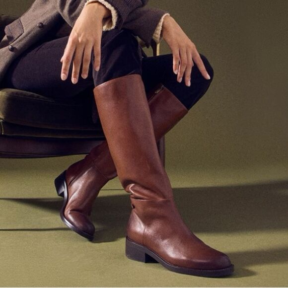 NEW Sam Edelman Brown Leather Mable Riding Boot 10 - Picture 1 of 6